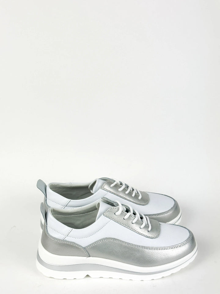 BASKET CELINE BLANC/SILVER - 100% CUIR