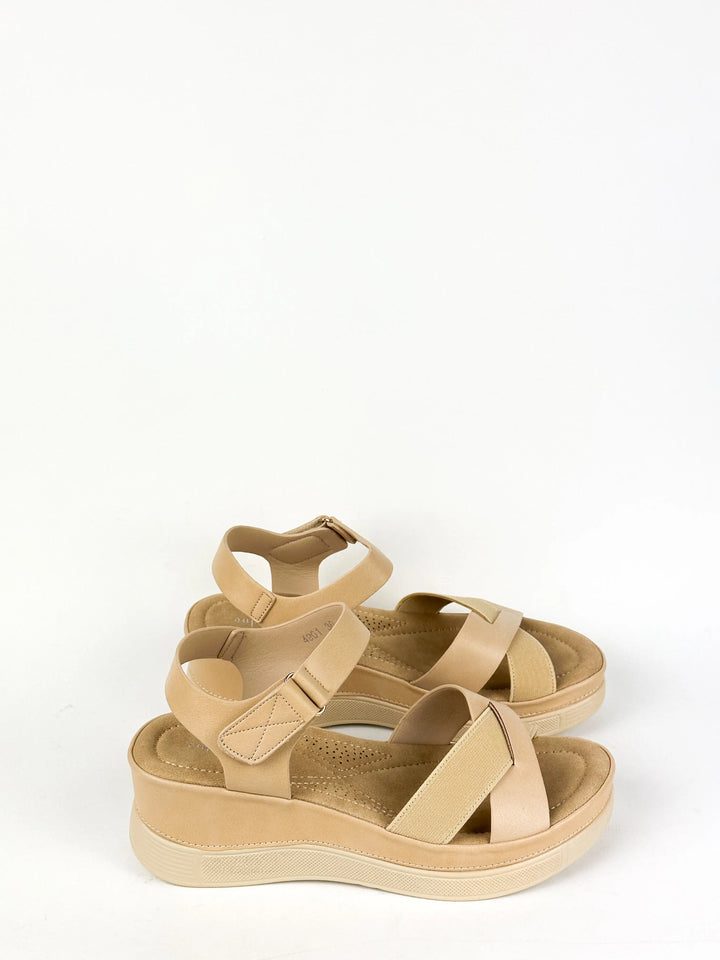 SANDALES CONFORT - BEIGE