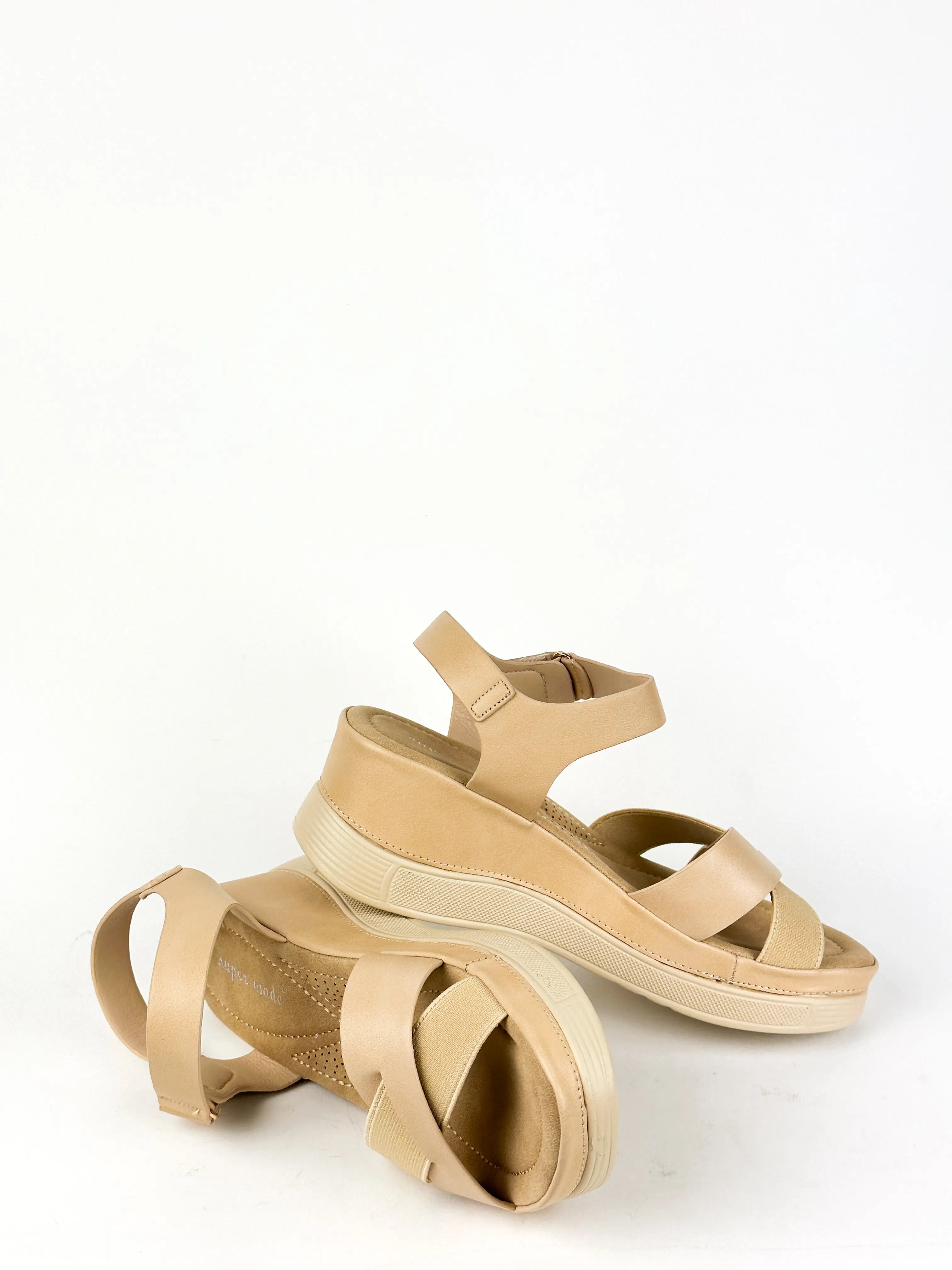 SANDALES CONFORT - BEIGE