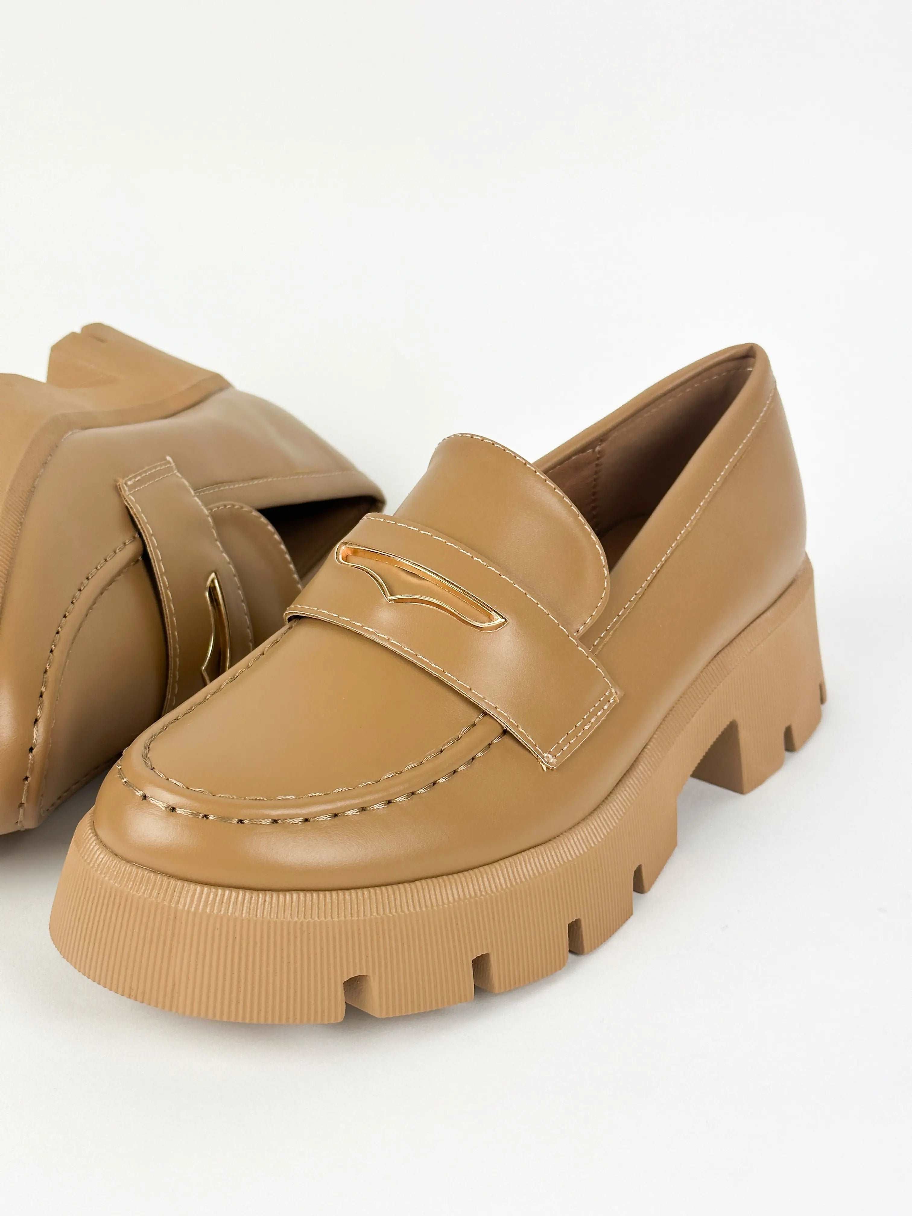 MOCASSIN PLATEFORME - CAMEL