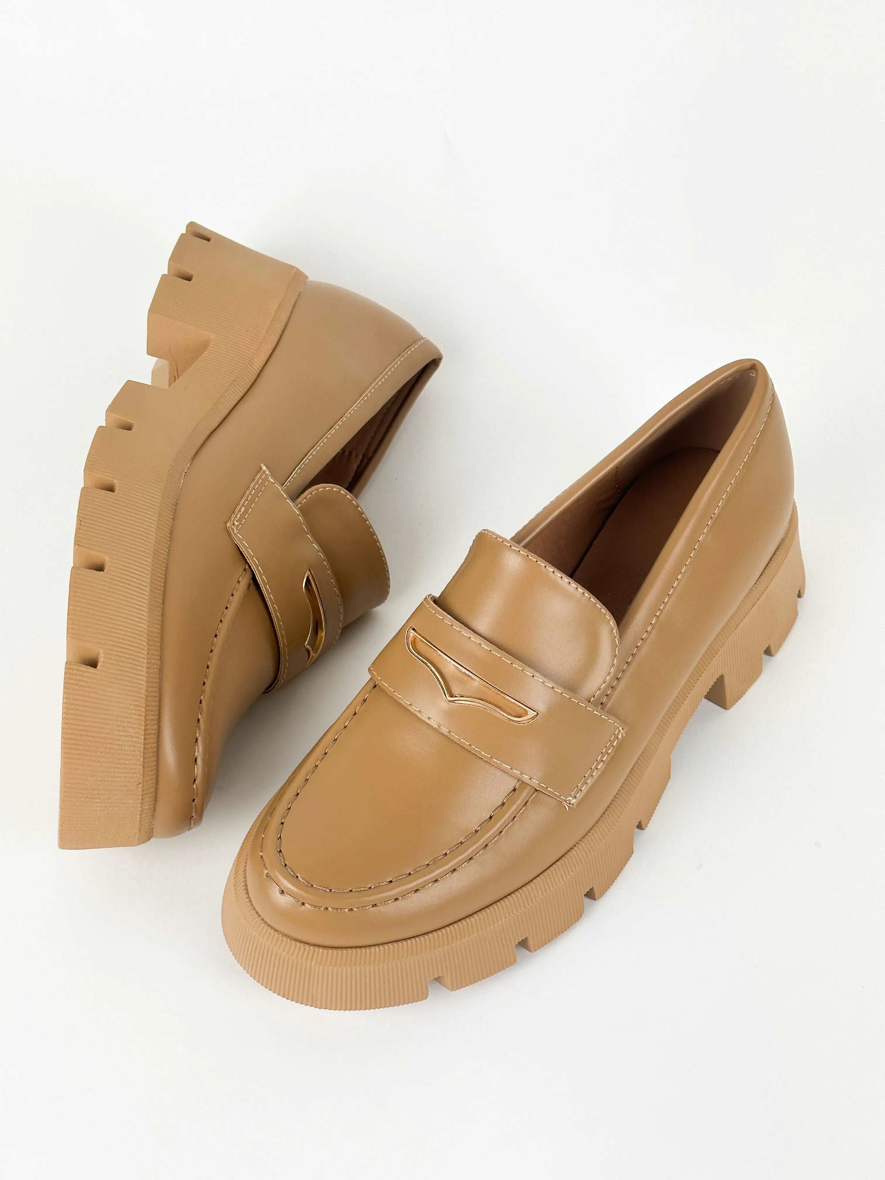 MOCASSIN PLATEFORME - CAMEL