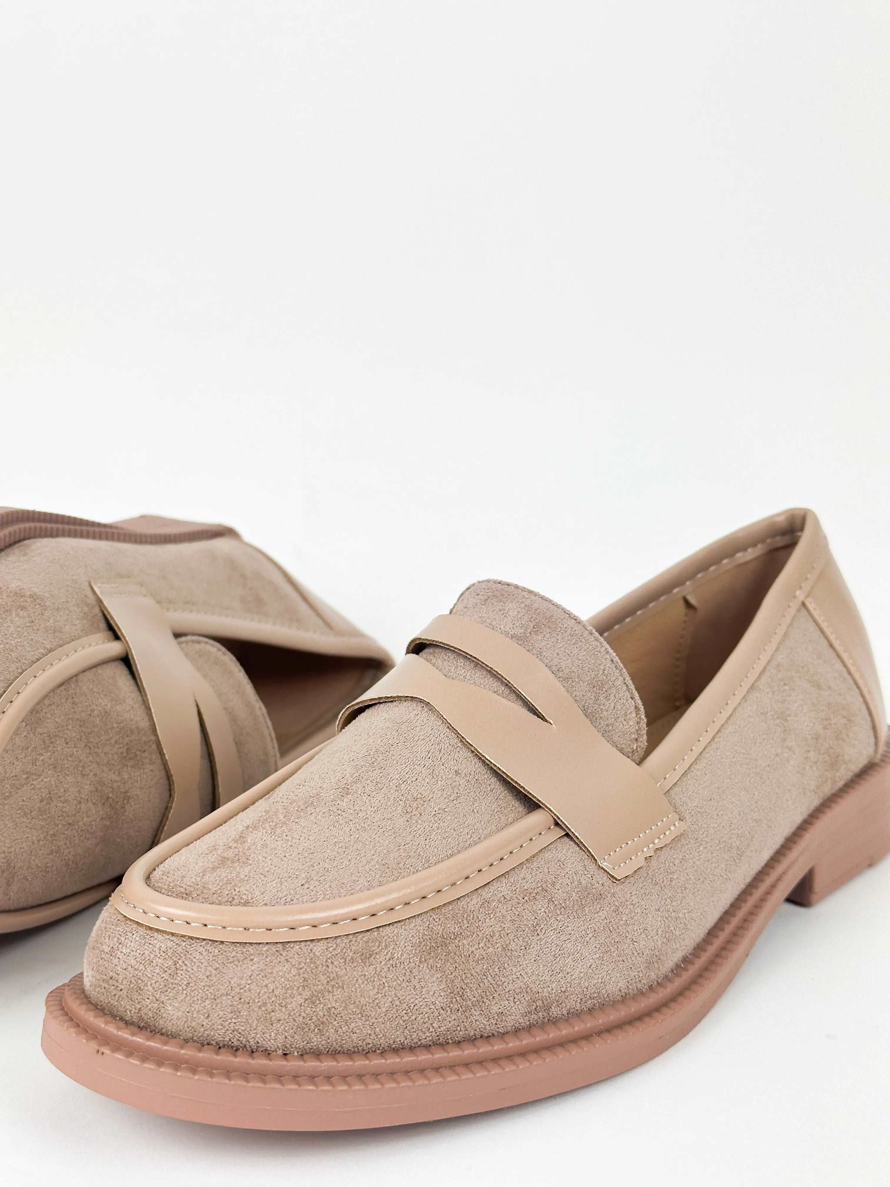 MOCASSINS TALON LÉGER - BEIGE