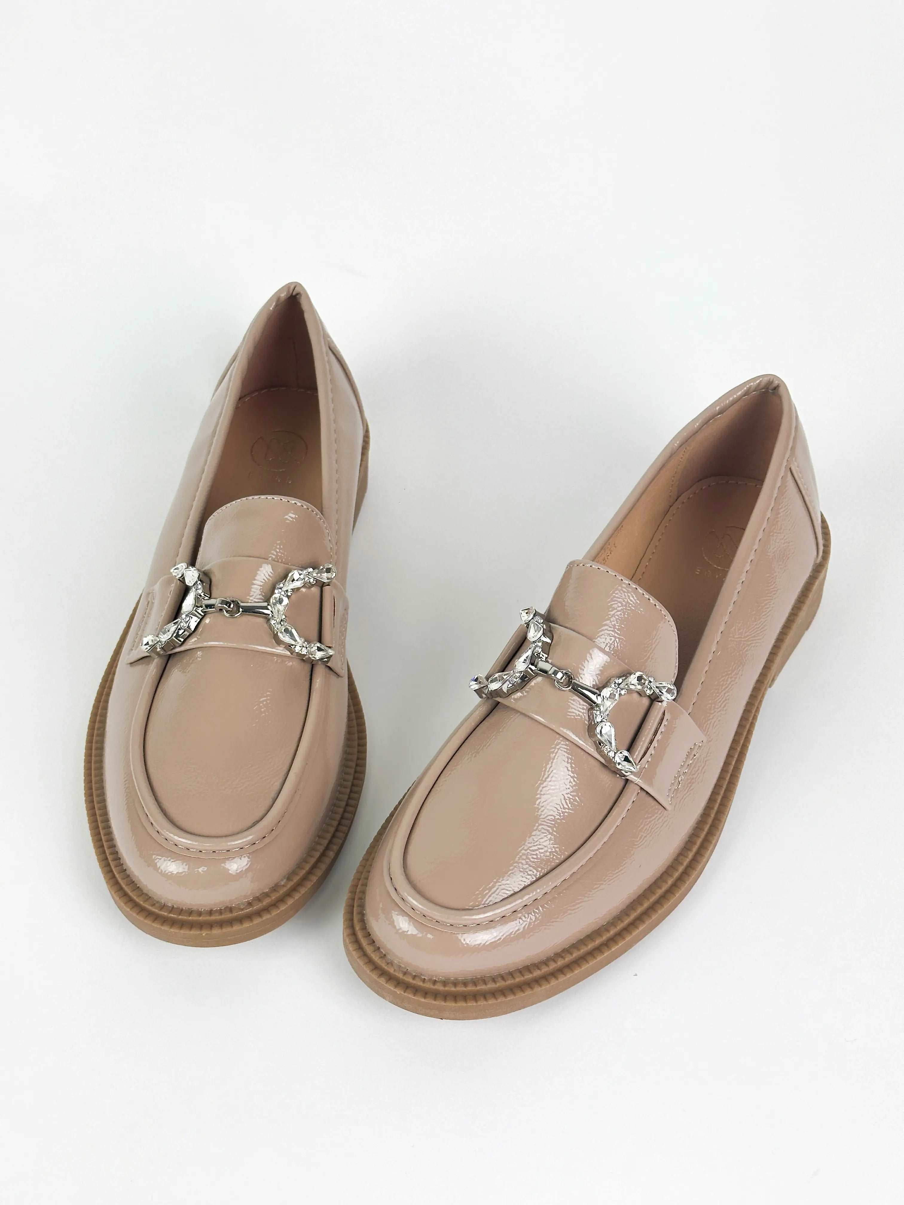 MOCASSINS VERNIS - BEIGE