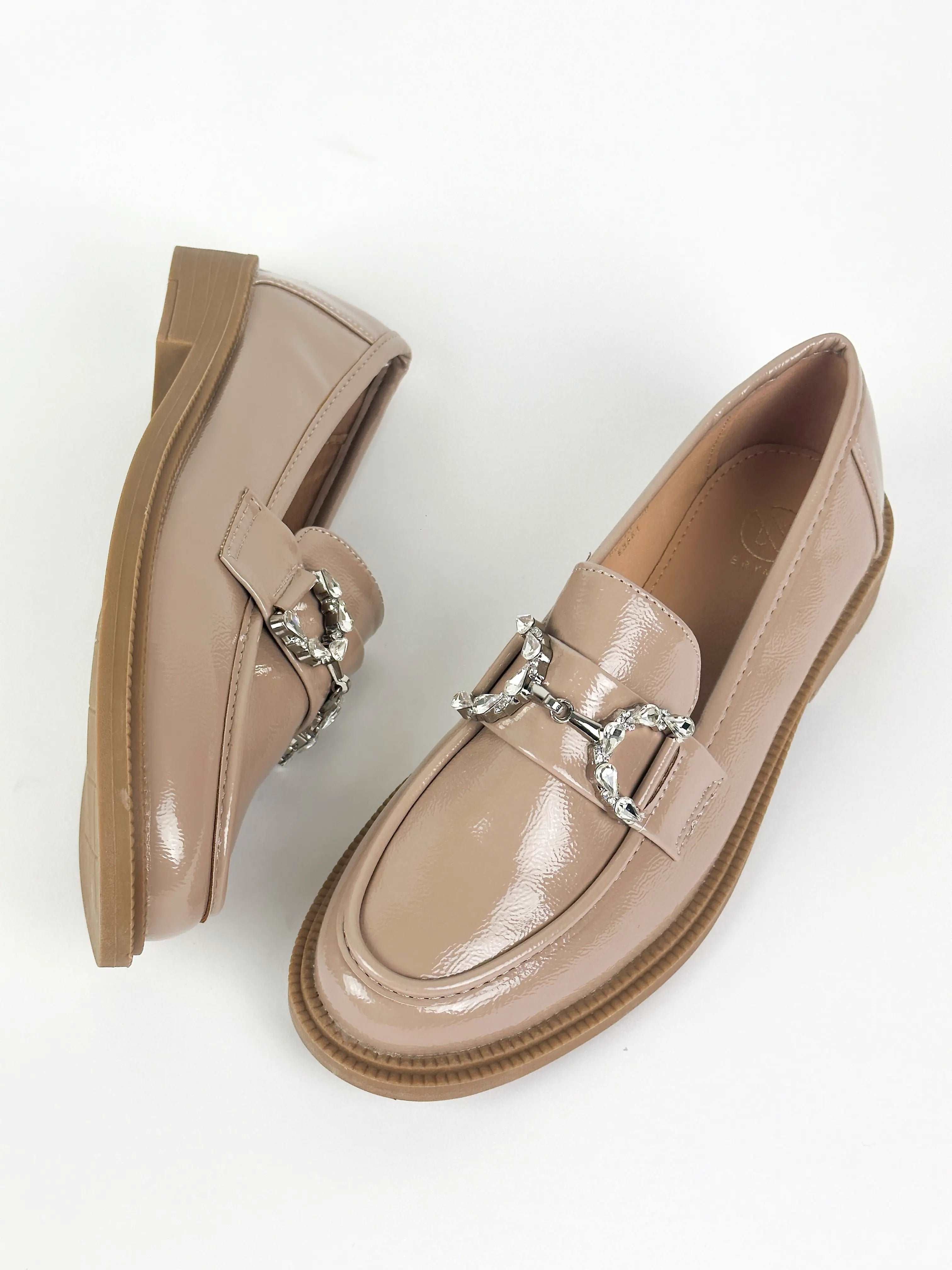 MOCASSINS VERNIS - BEIGE