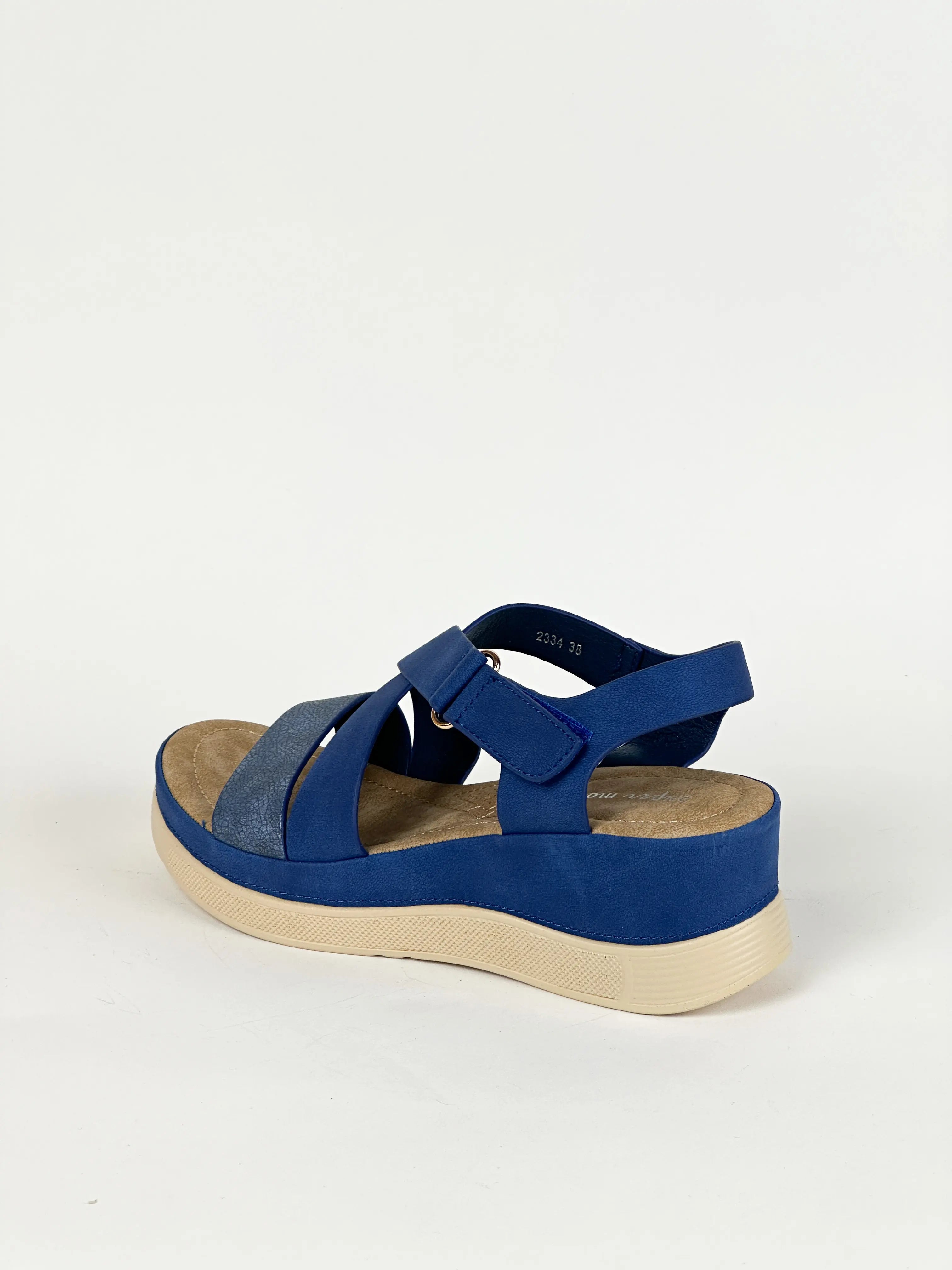 SANDALES CONFORT - BLEU