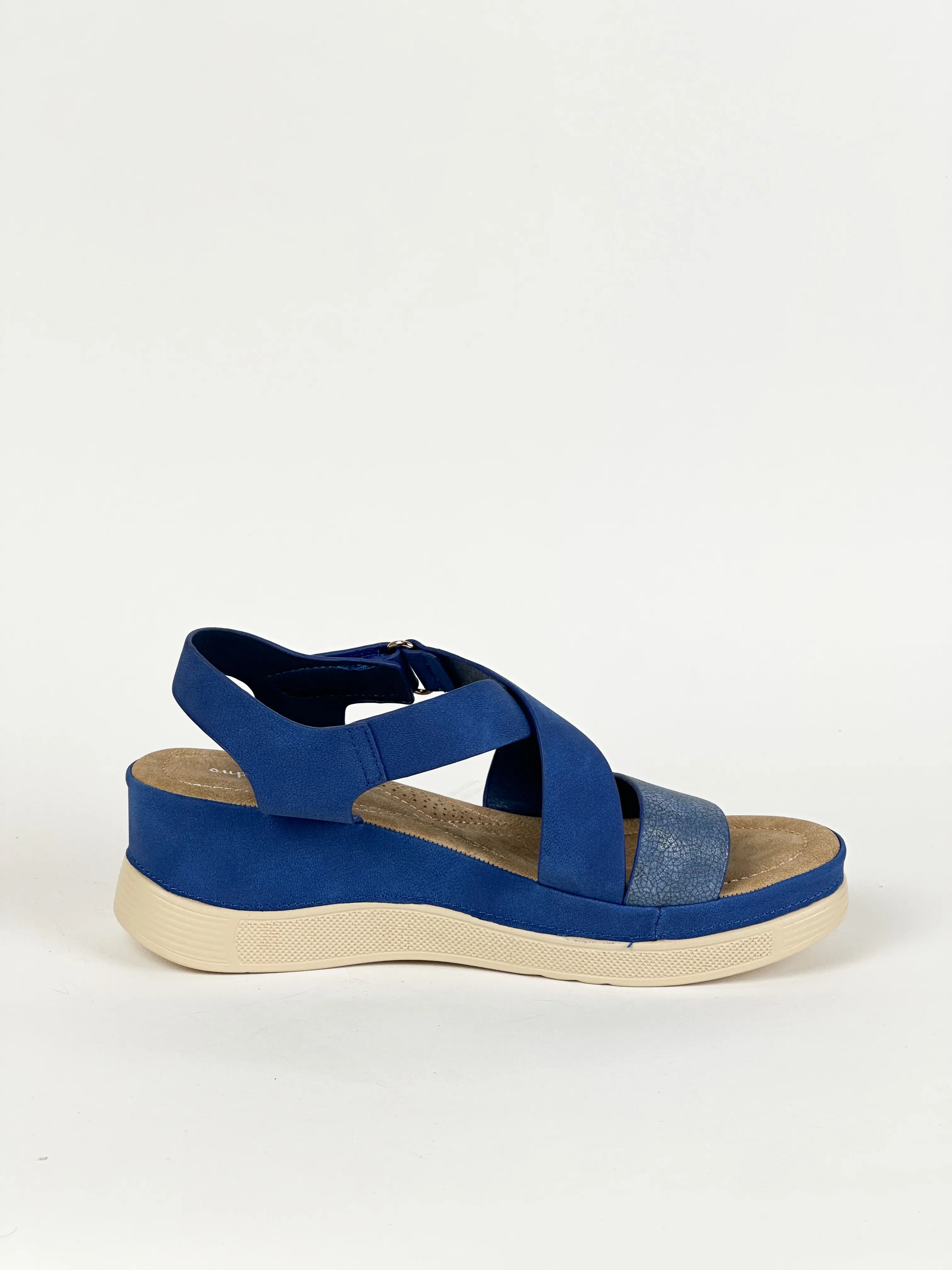 SANDALES CONFORT - BLEU