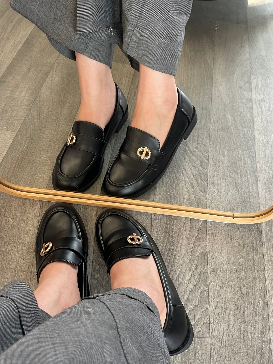 MOCASSINS TALON LÉGER -NOIR