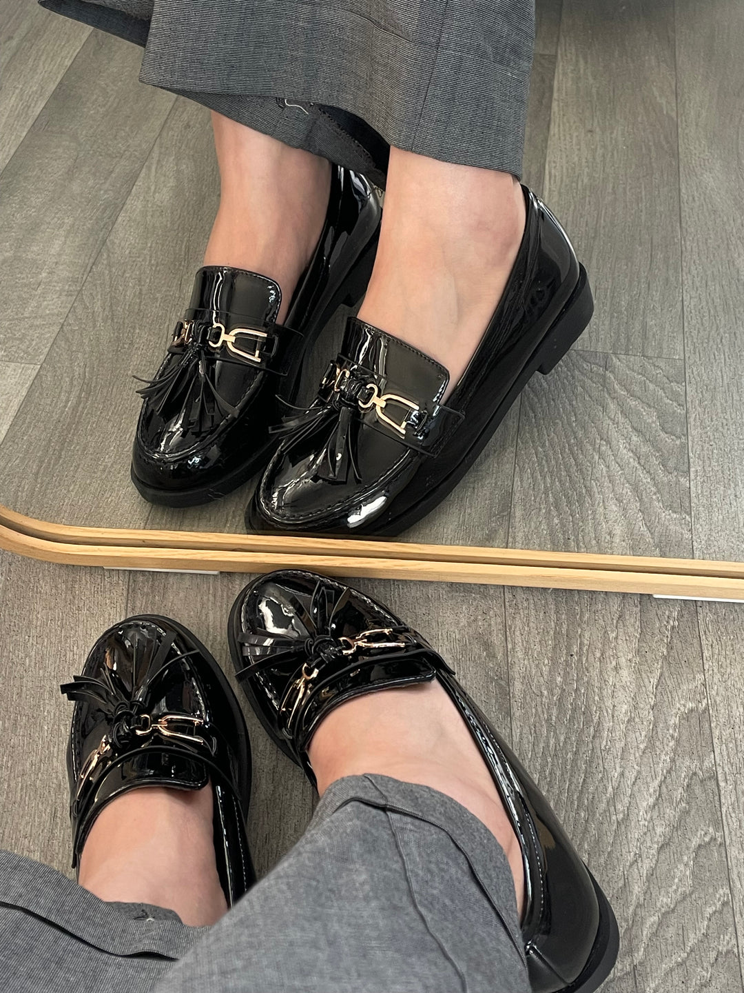 MOCASSINS VERNIS - NOIR