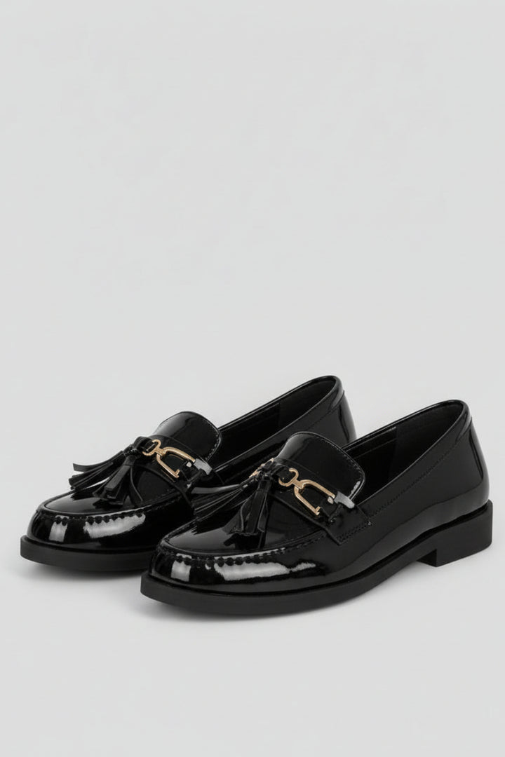 MOCASSINS VERNIS - NOIR