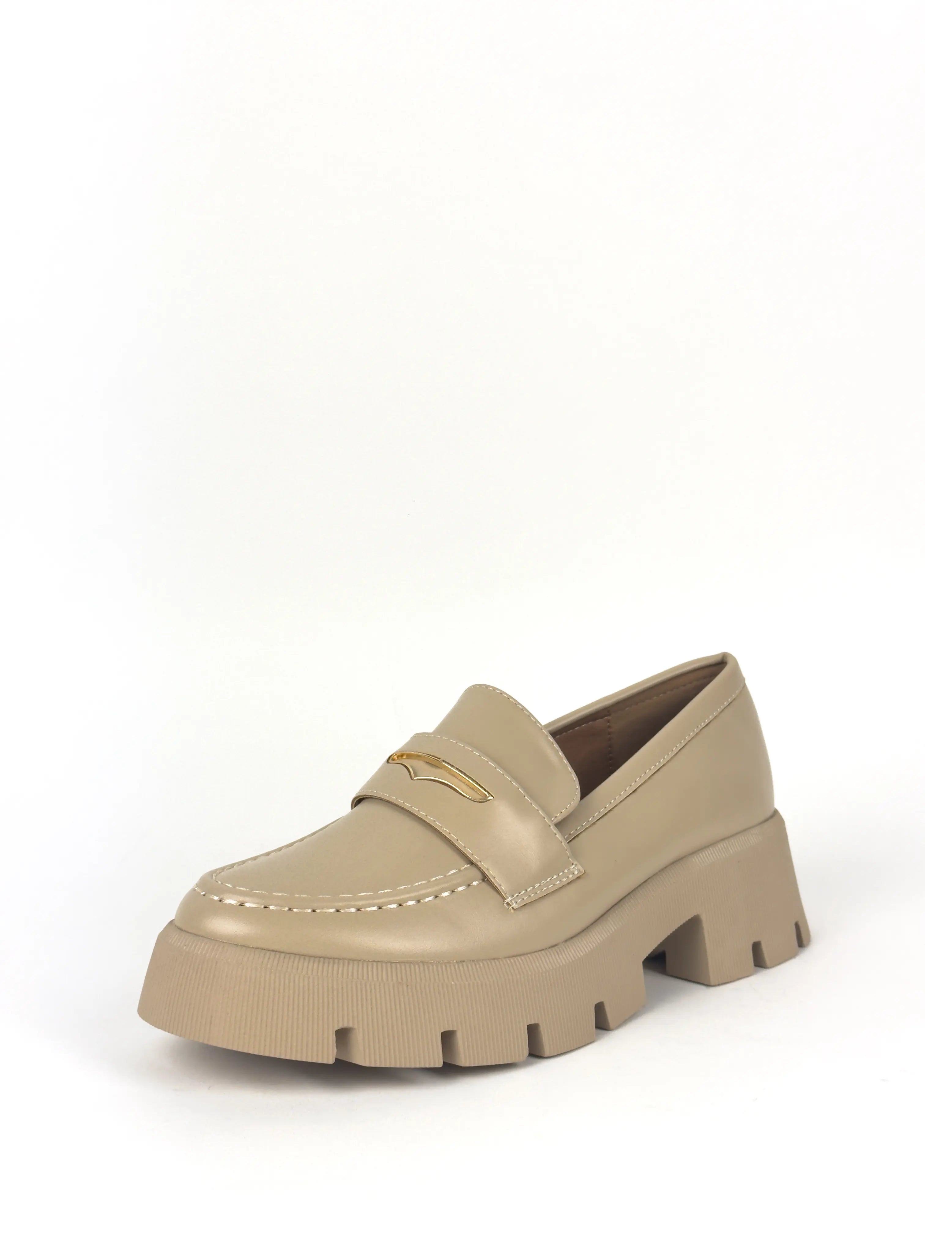 MOCASSIN PLATEFORME - BEIGE