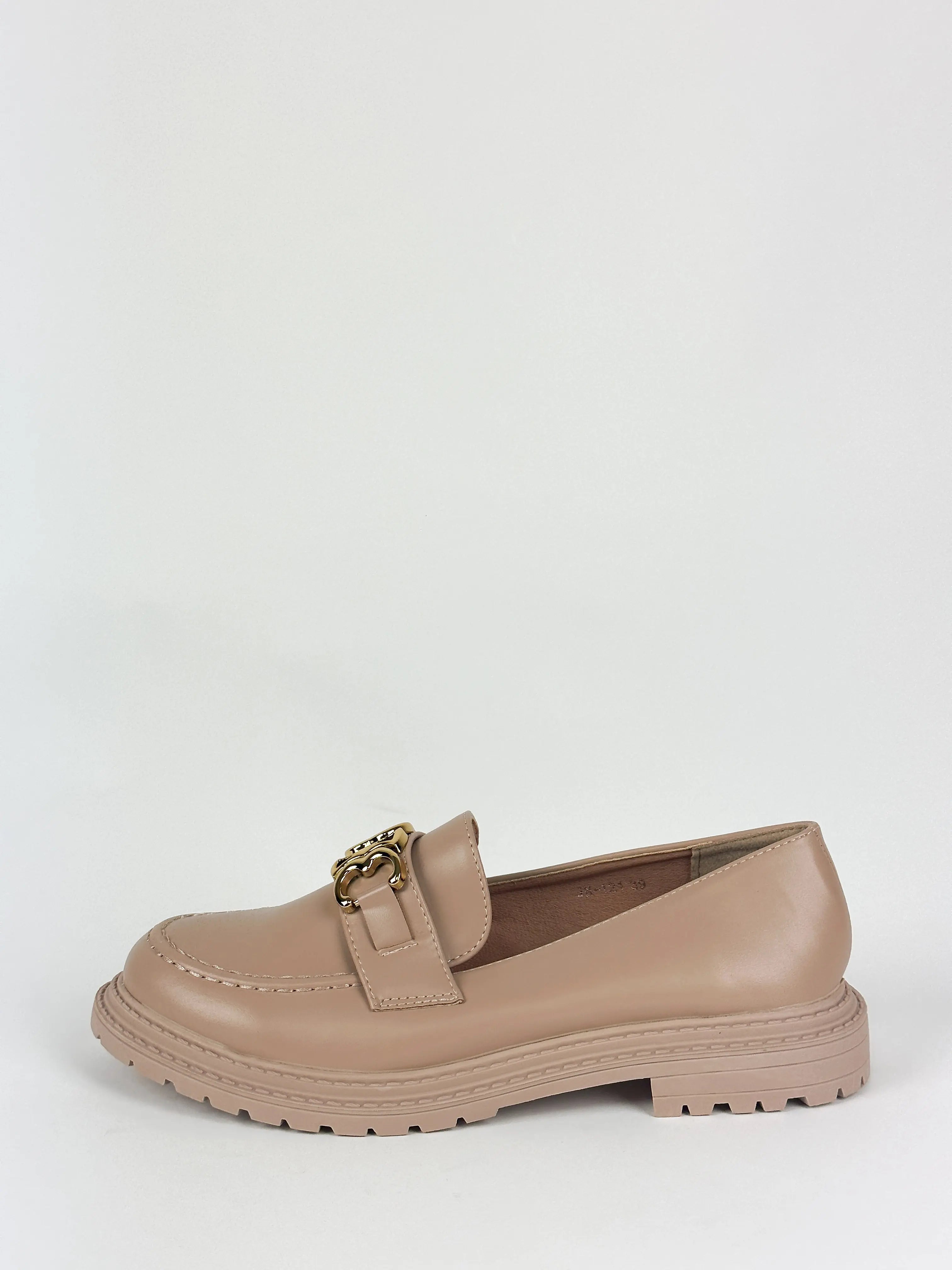 MOCASSINS EN CUIR - BEIGE