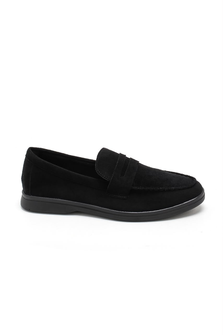 Mocassins classiques noirs à petit talon pour femme – Maison de Mode Maroc