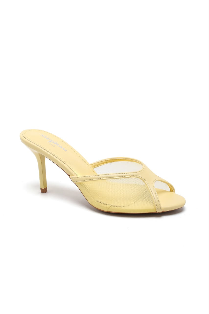Mules à Talon Aiguille –Yellow