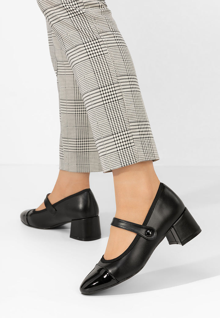 ESCARPINS MI TALON - NOIR