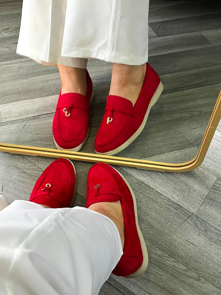 Mocassins piana - ROUGE