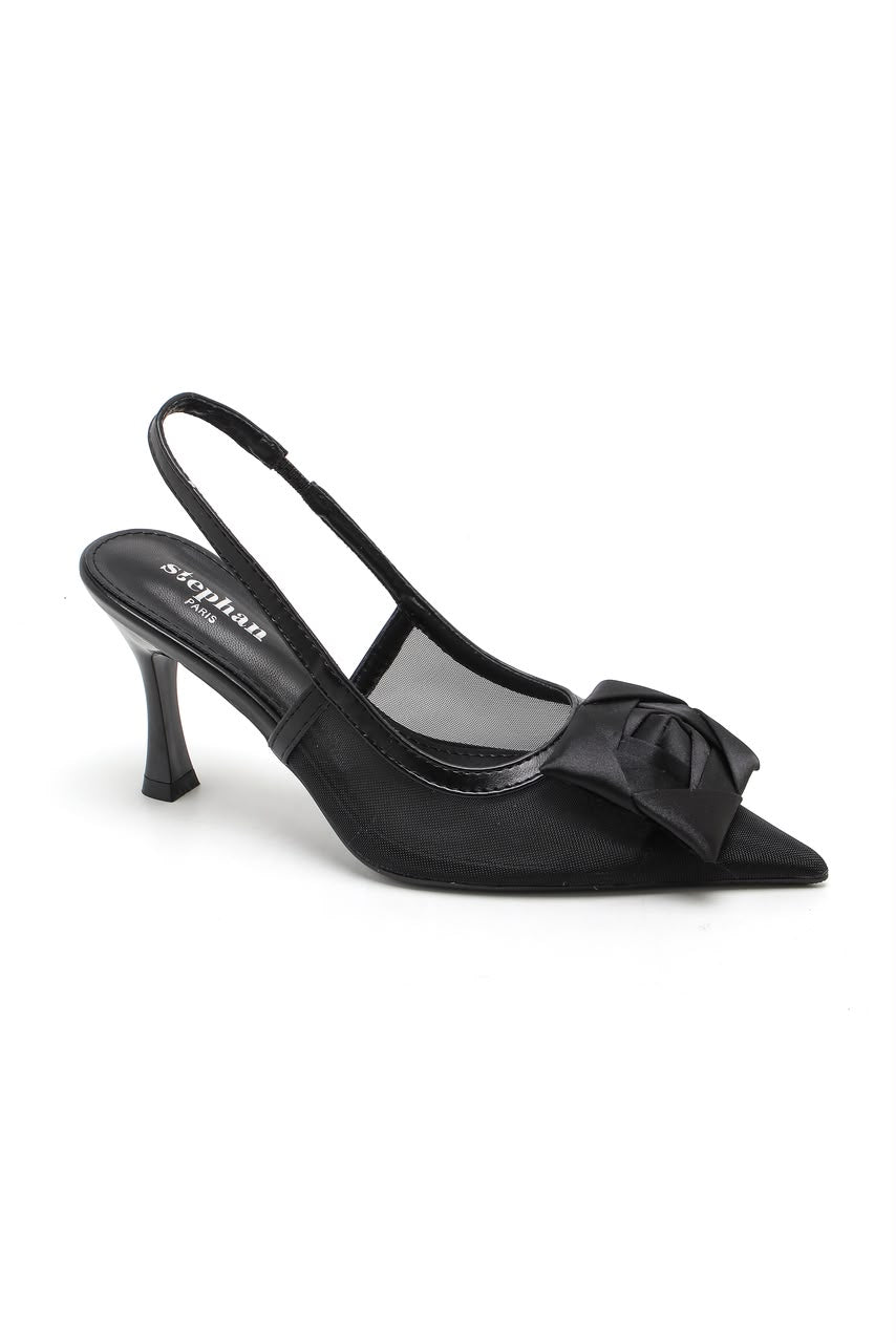 Slingback Nœud Classique - NOIR