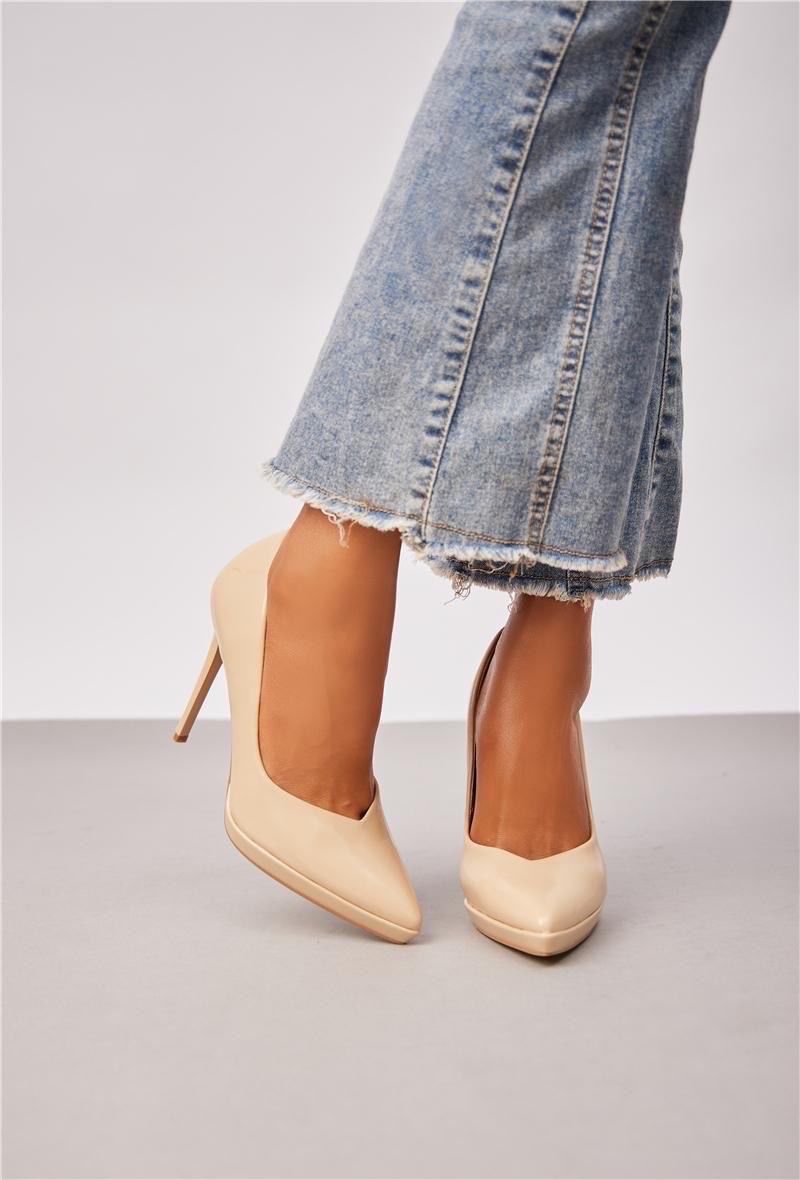 ESCARPINS A TALONS - BEIGE