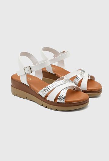 Sandales à brides croisées - Blanc