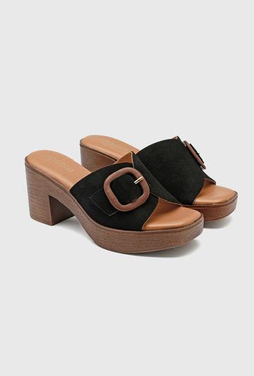 Sandales à boucle - Noir