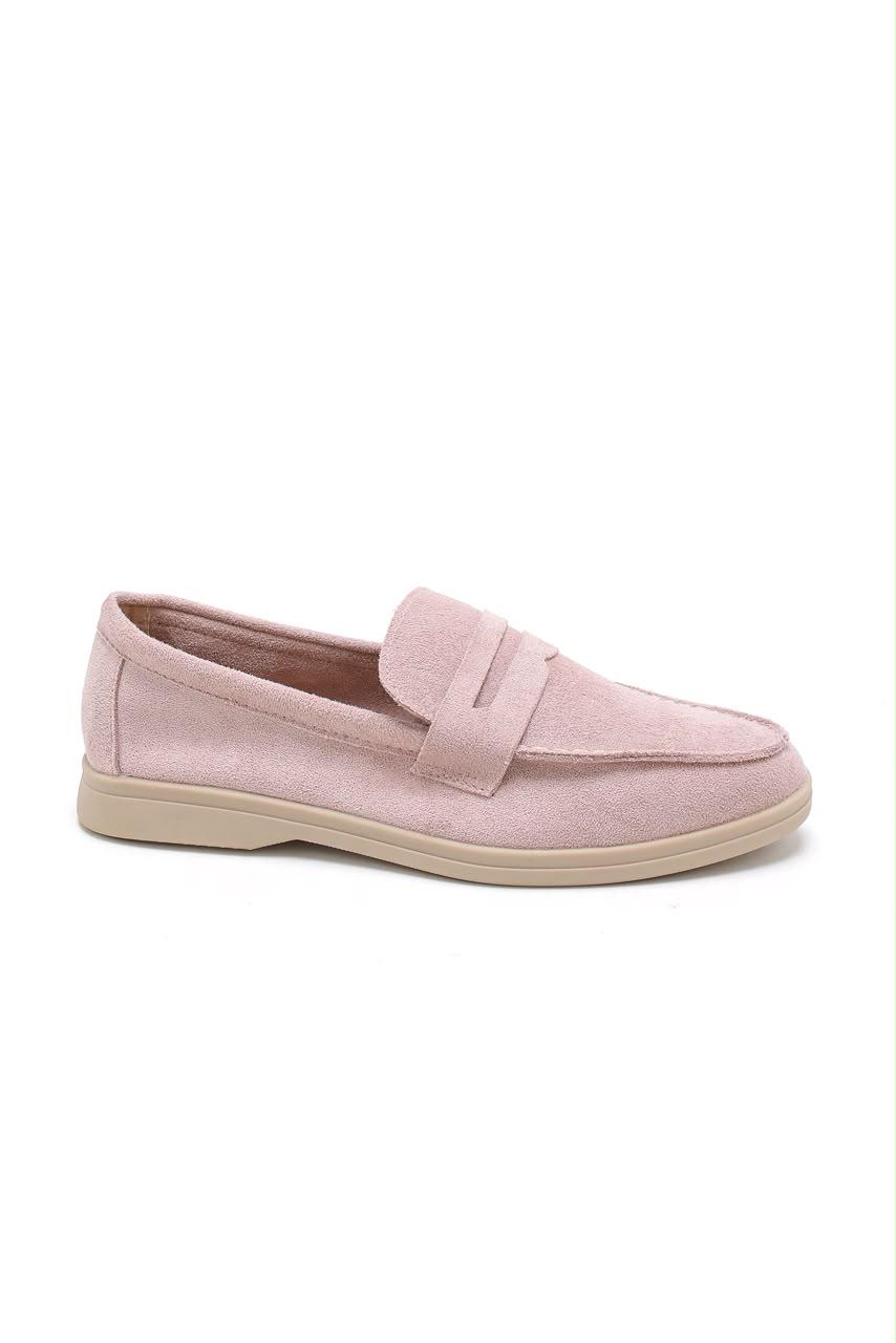 Mocassins classiques roses à petit talon pour femme – Maison de Mode Maroc