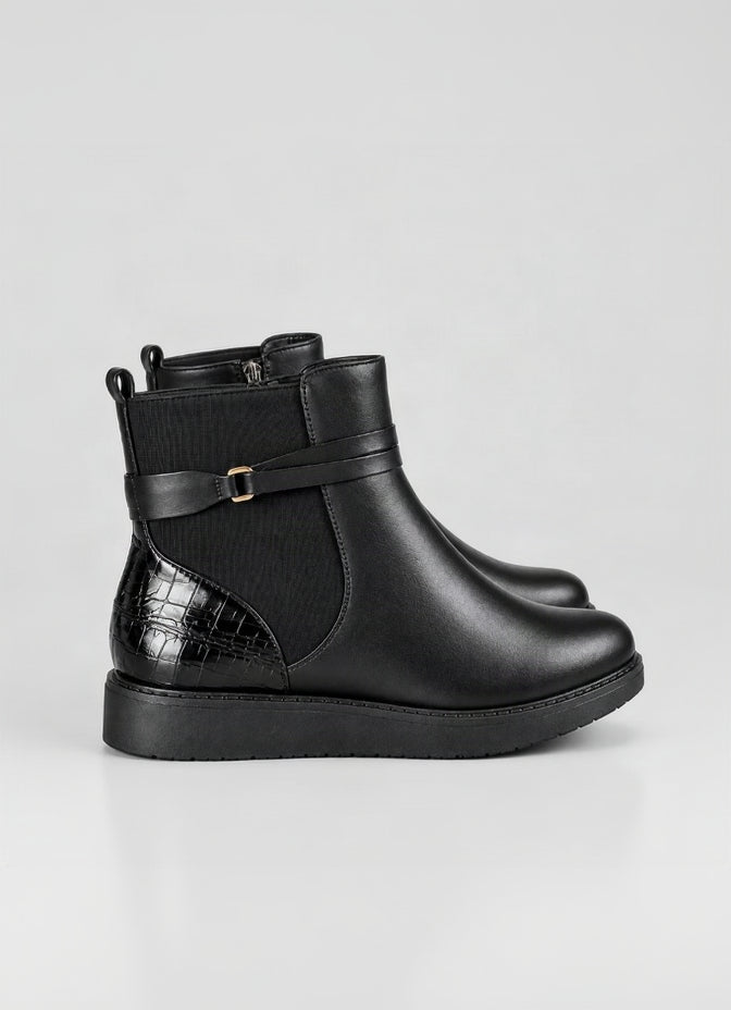 Bottine Plateforme - NOIR