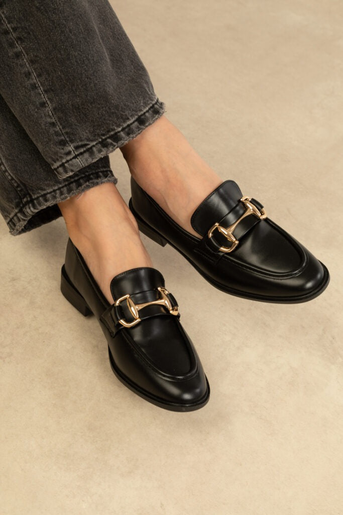 MOCASSINS TALON LÉGER - NOIR