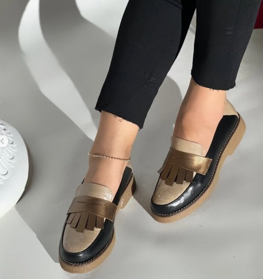 MOCASSINS TALON LÉGER -NOIR