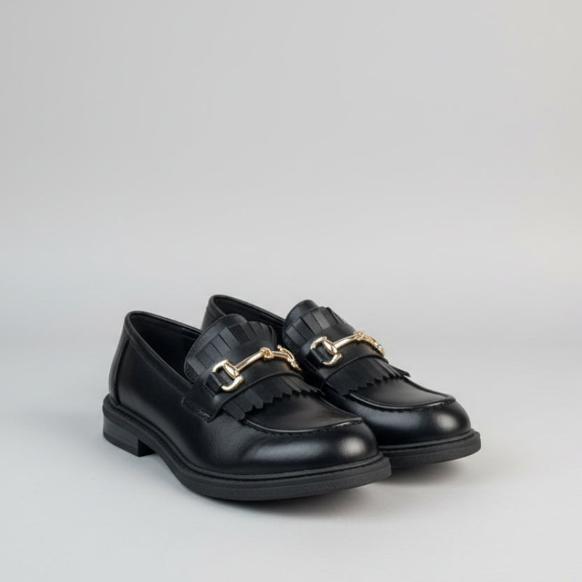MOCASSINS TALON LÉGER -NOIR