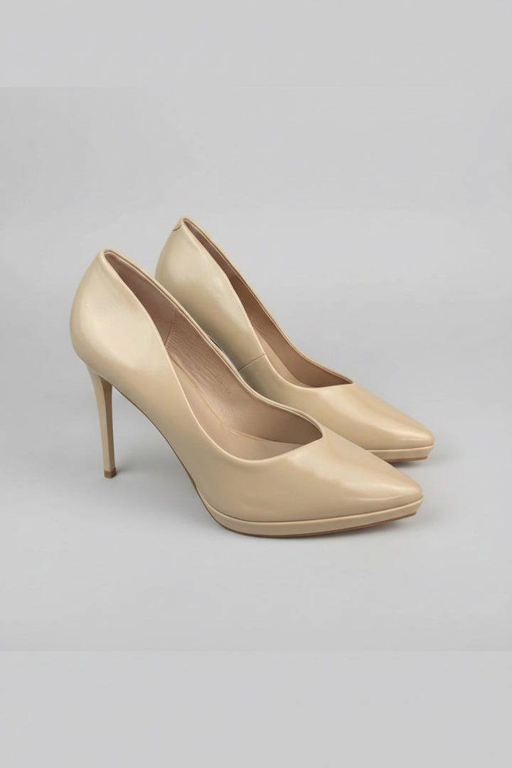 ESCARPINS A TALONS - BEIGE
