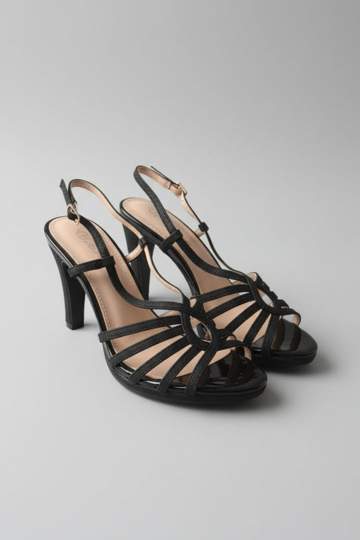 SANDALES À TALON -BLACK