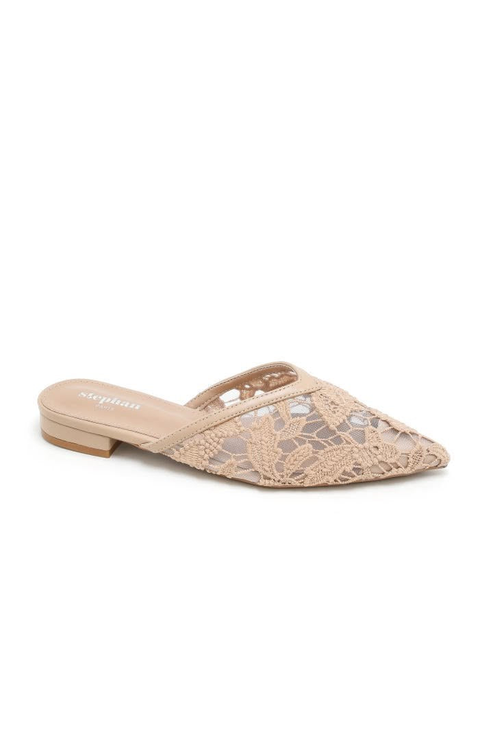 Mule Dentelle - BEIGE