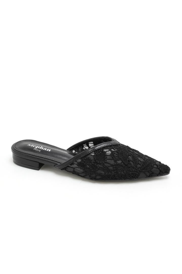 Mule Dentelle - NOIR