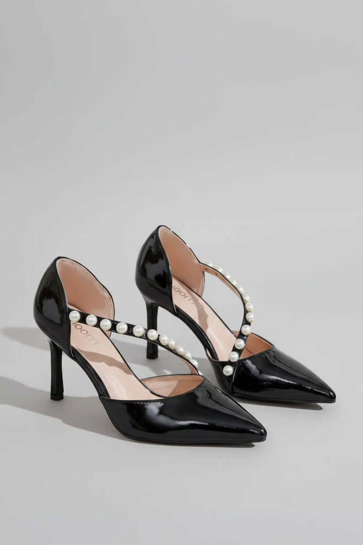 ESCARPIN PERLE -NOIR