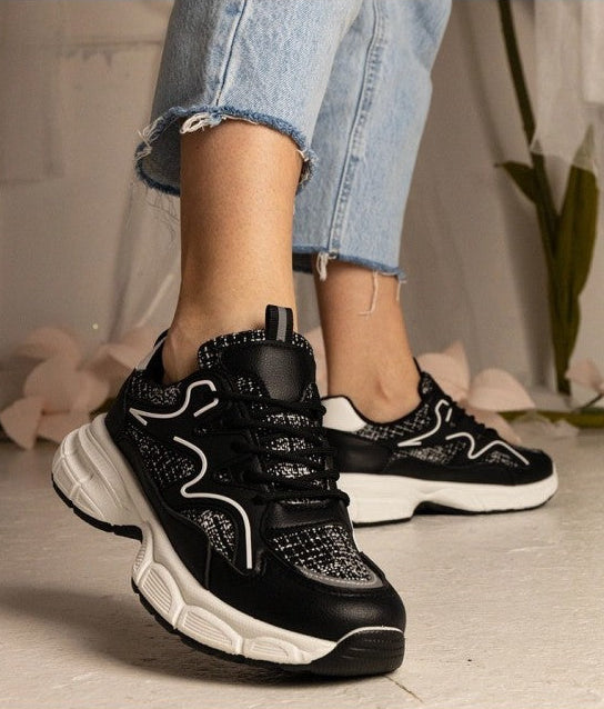 BASKETS COMPENSÉES - NOIR