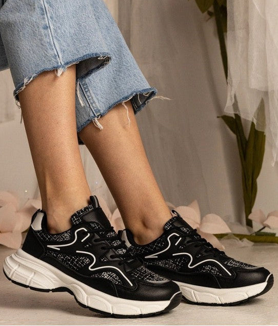 BASKETS COMPENSÉES - NOIR