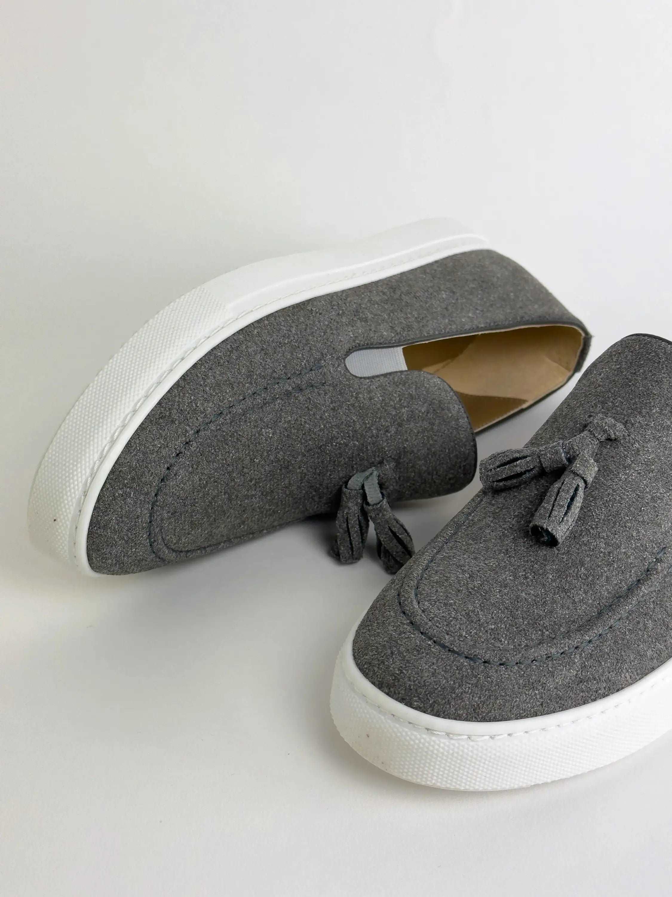 MOCASSIN EN DAIM - GRIS