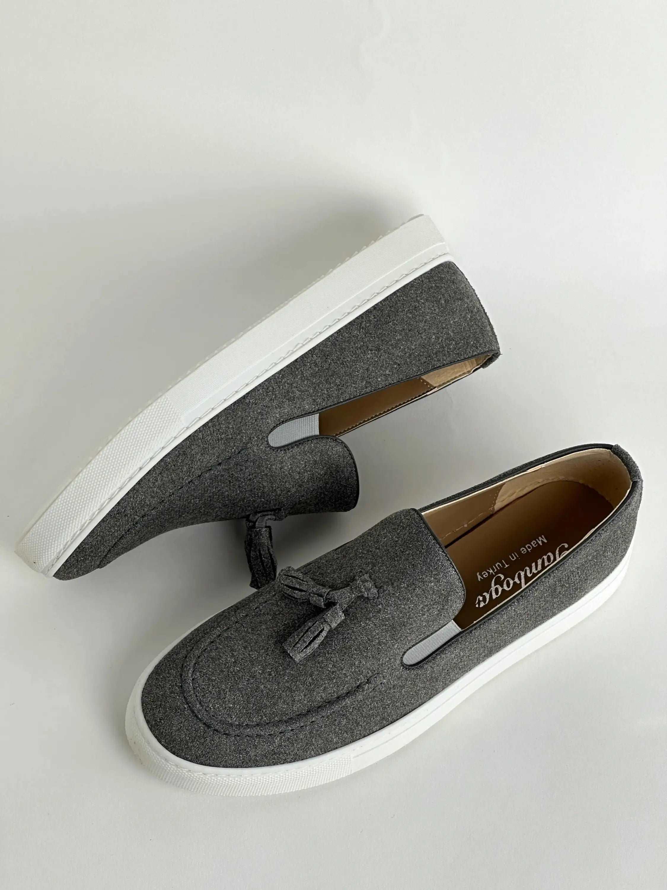 MOCASSIN EN DAIM - GRIS