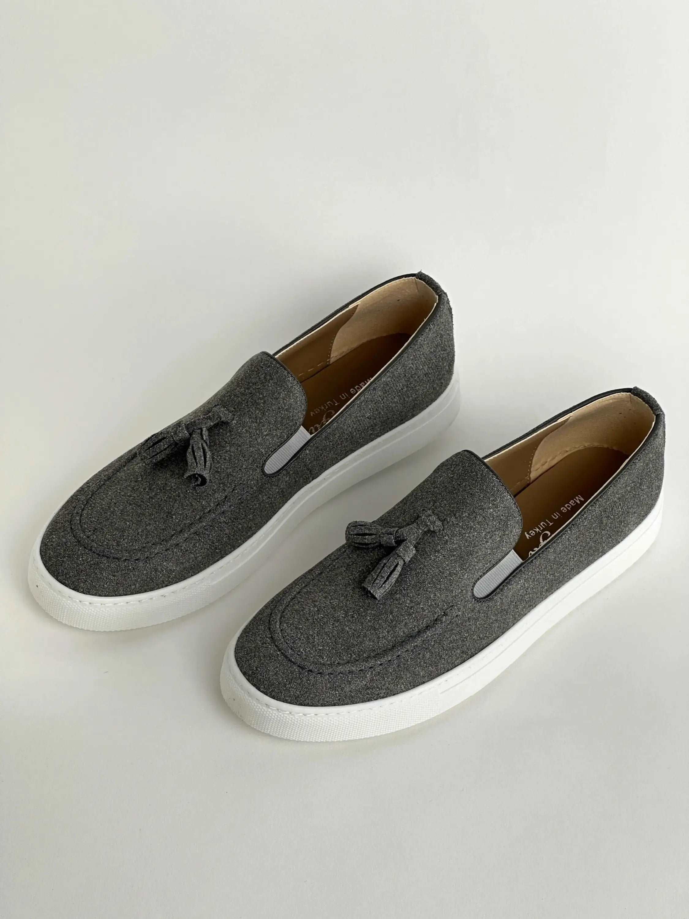 MOCASSIN EN DAIM - GRIS