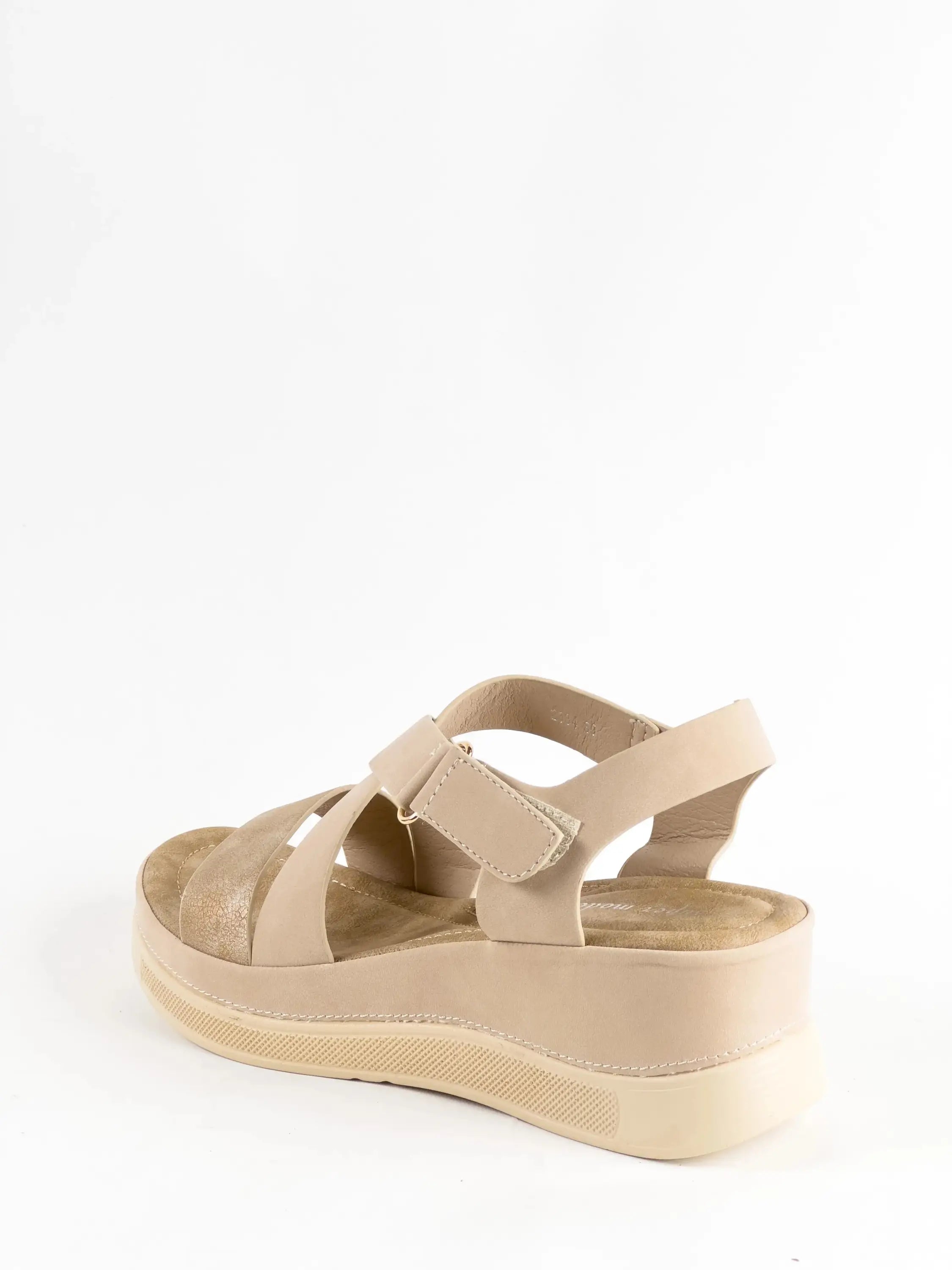 SANDALES CONFORT - BEIGE - CONFORT